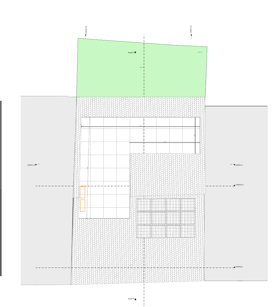 Habitação 1+1 — planta de cobertura